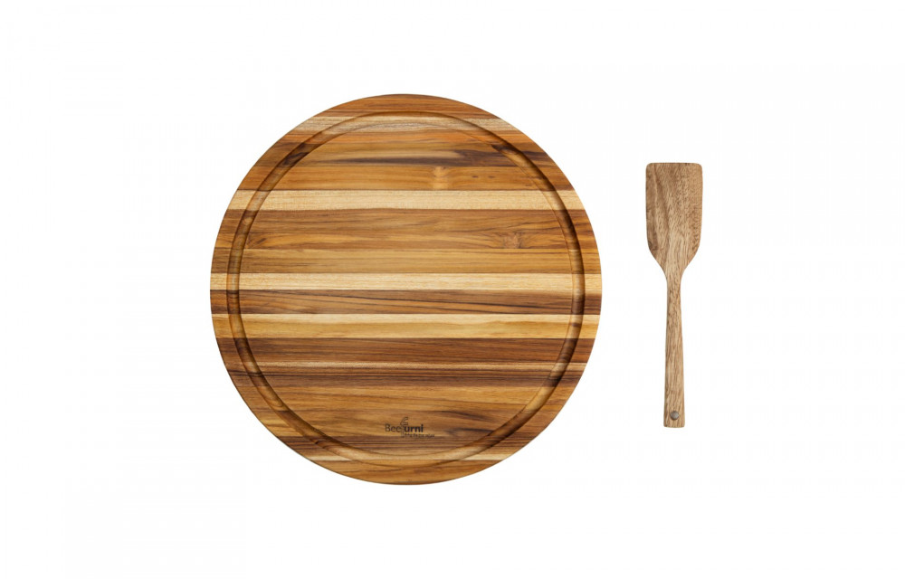 Small Pendleton Round-Up Teak Cutting Board