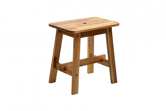 Rectangular Top Acacia Wood Stool Natural Color