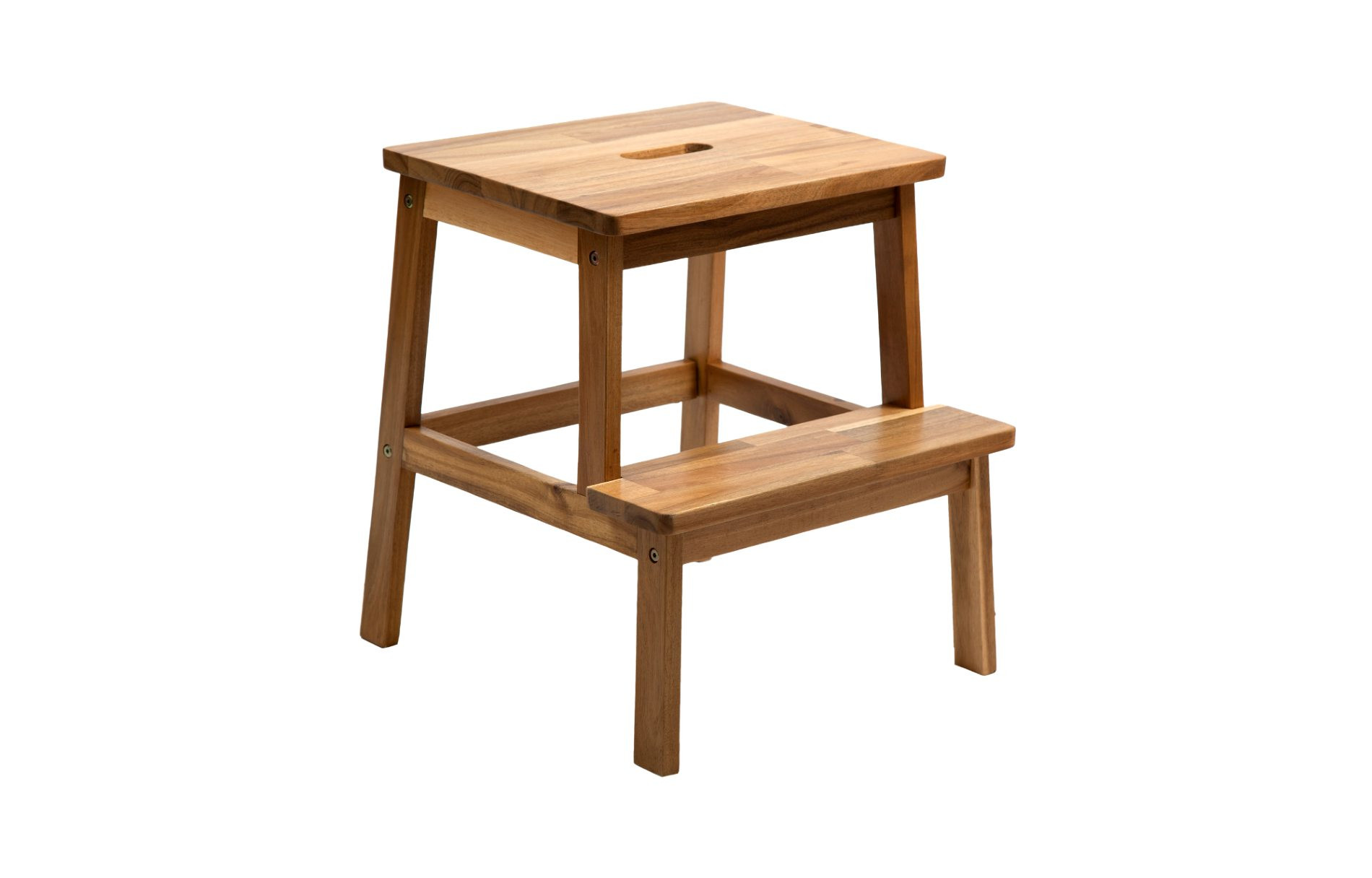 Rectangular Two Steps Stool Natural Color