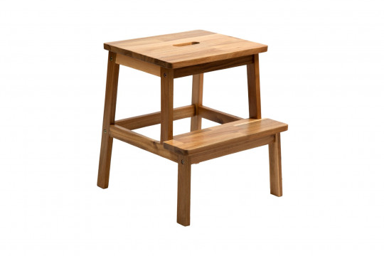 Rectangular Two Steps Stool Natural Color