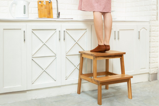 Rectangular Two Steps Stool Natural Color