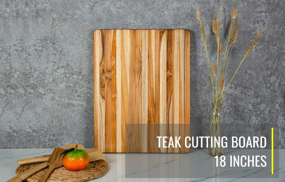 Rectangular Real Teak Cutting Board 18x14x1 IN