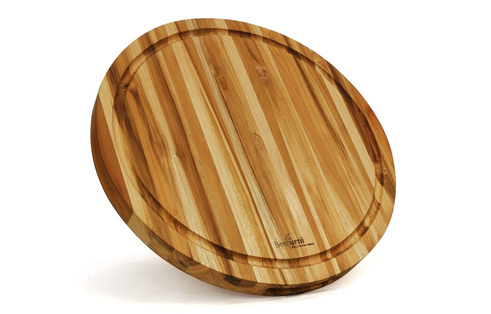 Round Real Teak Cutting Board 15.8x15.8x1.25 IN